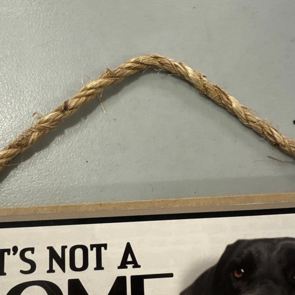 Imagine This Wood Sign for Black Lab Dog Breeds EUC Rope String